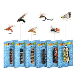 Artificial Fishing Fly, 5 Counts/set Waterproof Fishing Fly with Hook, Fishing Accessories for Outdoor Fishing, Leisure & Outdoor Recreation Equipment