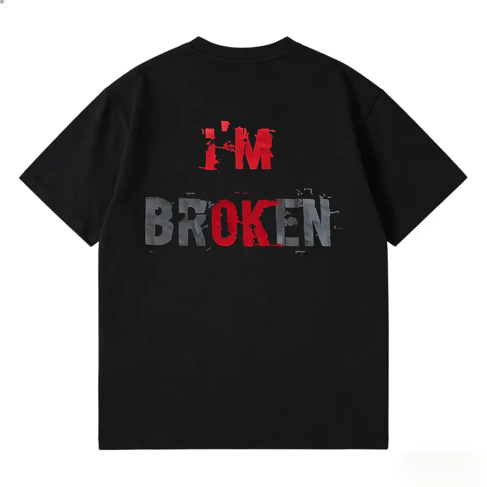 I'm Broken T-Shirt, I'm OK Sweatshirt, Edgy Aesthetic Hoodie, Mental Health Tee, Grunge Streetwear Top, Sad Boy Shirt, Emotional Graphic Tee