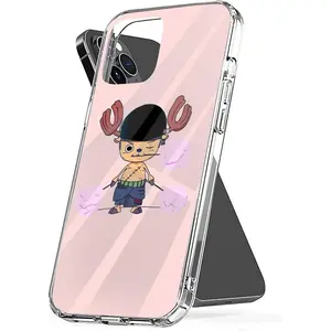 Phone Case Roronoa Tony Chopper Samurai One-Piece Cover Transparent Compatible with iPhone SE 7 8 X XR 11 12 13 14 15 16 Plus Mini Pro Max Samsung Galaxy Note S9 S10 S20 S21 Ultra Plus Protection Protective