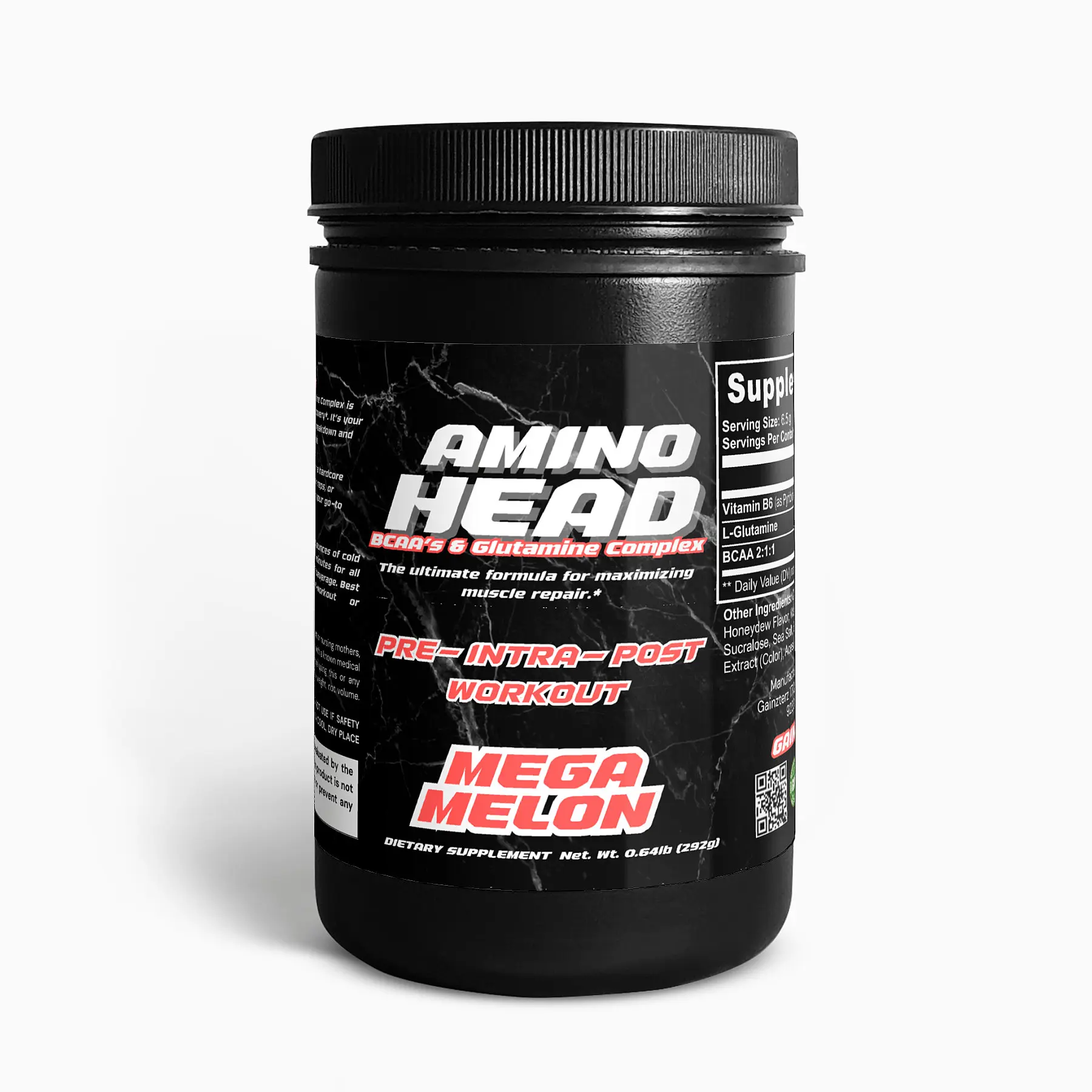 AMINO HEAD MEGA MELON BCAA AND GLUTAMINE COMPLEX