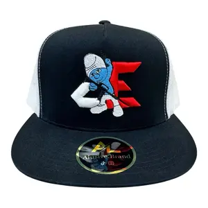 Pitufo&CE 3D Hat by Allusive Brand - Black and White Trucker Style with Unique Design Element E