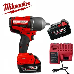Milwaukee M18 1/2" Cordless Electric Wrench Set - 170mm Compact Body, High Power Work Tools, Ideal for Tight Spaces, Wheel & Suspension Automotive Maintenance with Chrome Sockets & Impacts