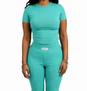 Curves Pants Set  (Teal)