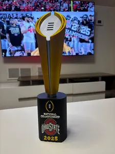 Ohio State 2024 CFP National Championship Trophy Replica | 17-Inch Non-Customizable College Football Playoff Trophy