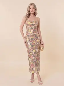 LikeMyChoice Romantic 3D Floral Lace Maxi Dress Coquette Aesthetic Backless Fairy Dress | Elegant Sleeveless V-Neck Wedding Guest Gown | Summer Vacation Essentials 2026