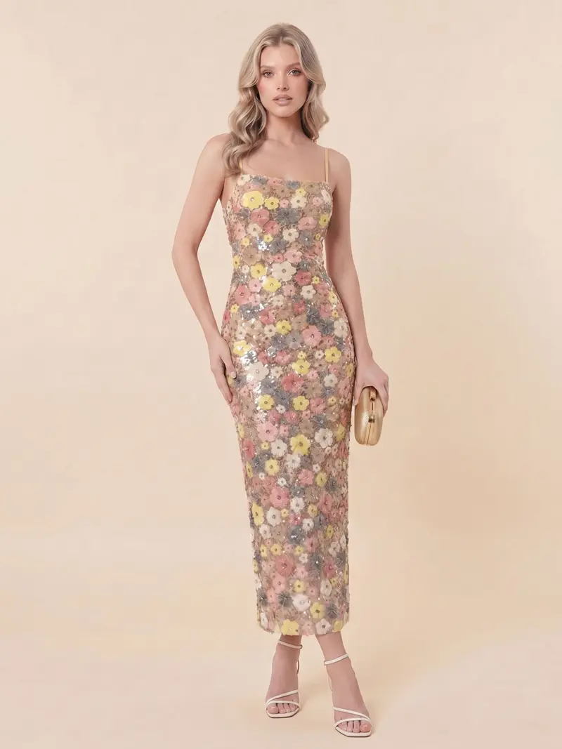 free flowing maxi dresses Free Flow Brown & Blue Maxi Dress