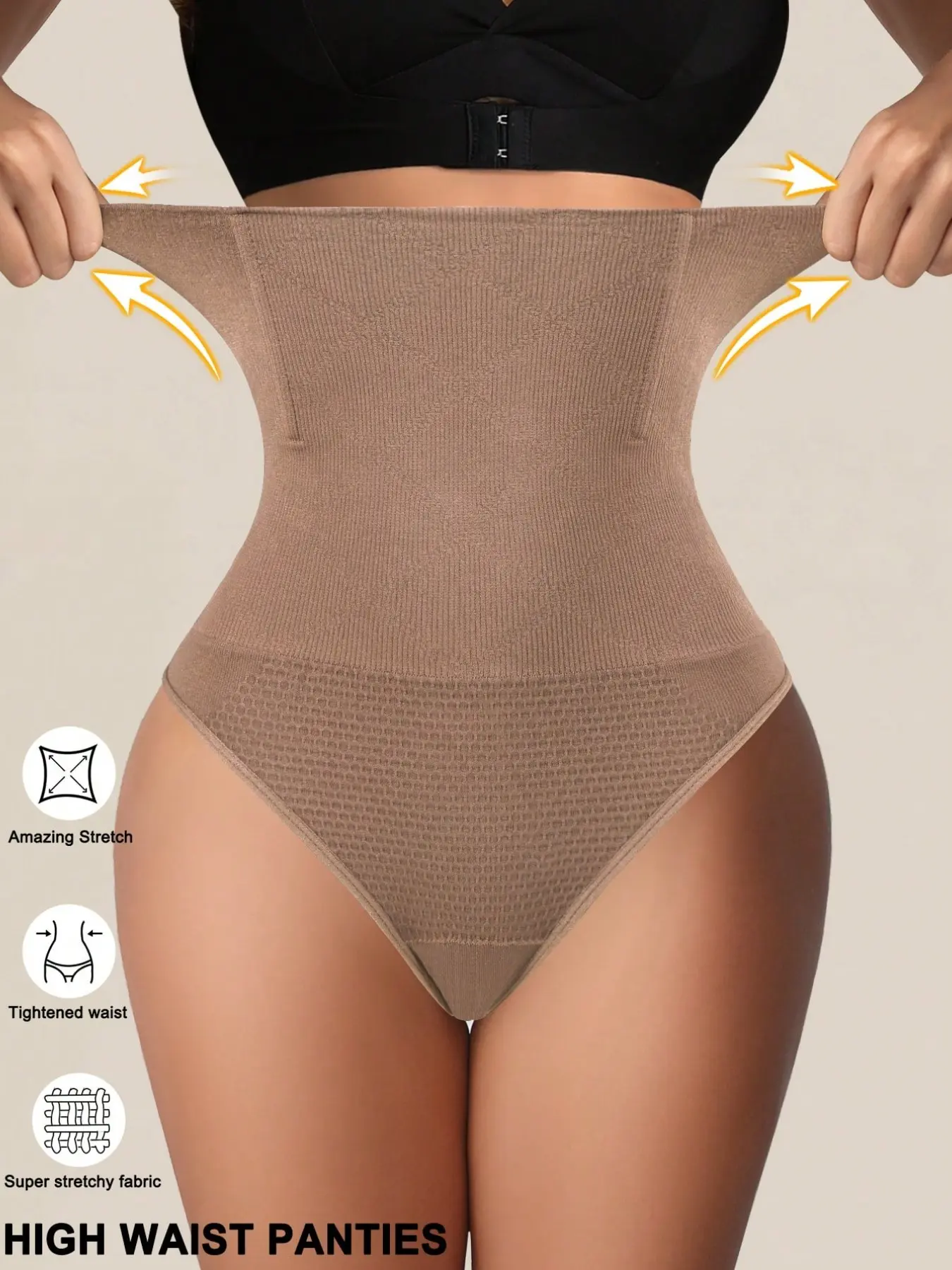High-Waisted Seamless Smooth Women's Shapewear Panties, High Compression Shaper, Waist Trainer, Cinch Waist, Tummy Control, Butt Lifter, Body Sculpting Underwear, Ladies' Shaping Clothes, Womenswear