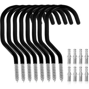 8-Pack Heavy Duty Bike Hook, Loading Capacity 100 LBS, 6 Inch, Bike Hooks for Garage Wall and Garage Ceiling GURADESIGN