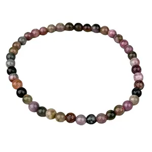 Watermelon Tourmaline Crystal Bracelet 4mm Great for Meditation Calms the mind