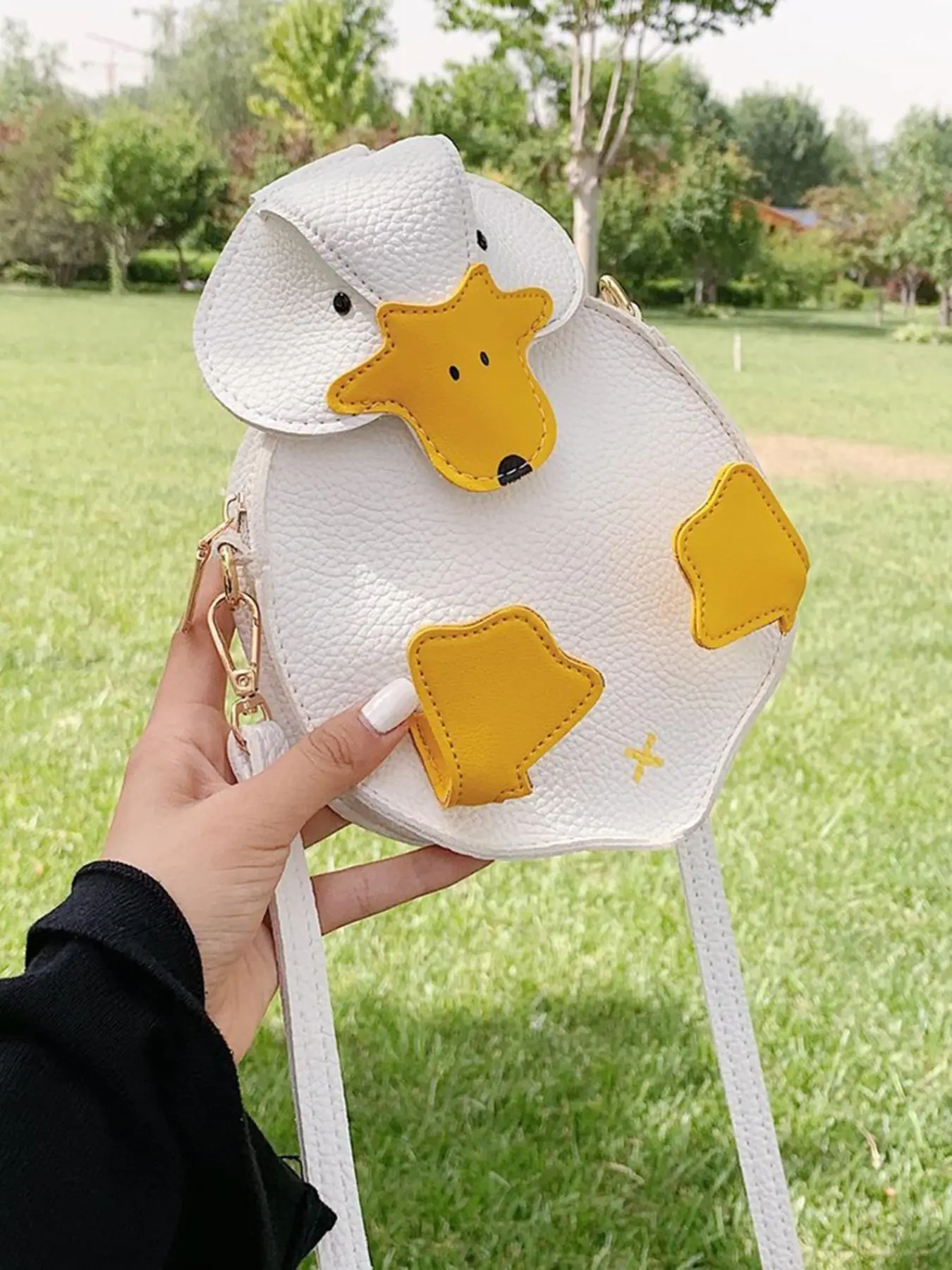 Cute Cartoon Animal Decorated Pu Leather Crossbody Bag, Fashionable Shoulder Bag for Women & Girls, Female Lovely Classic Novelty Bag for Daily Used