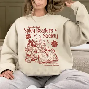 Spicy Readers Society Shirt, Smut Book Lover Sweatshirt, Funny Smut Graphic Tee, Proud Spicy Reader Shirt, Cute Bookish Gift for Her