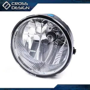 CROSSDESIGN Fit For 11-14 FORD F150 LINCOLN MARK LT Bumper Fog Light Lamp+H10 Bulb Chrome