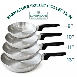 Magnaware Signature Skillet Collection - Set of 4 Skillets - 8", 10", 11" and 13"