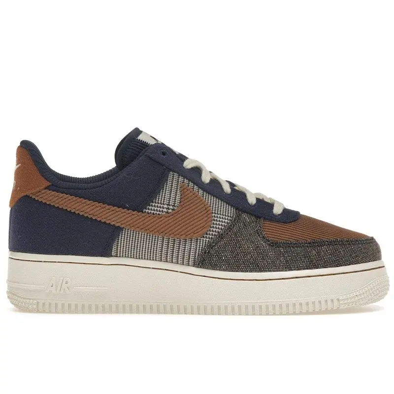 Nike Men's Air Force 1 Low '07 PRM Tweed Midnight Navy Corduroy Basketball Shoes, from StockX