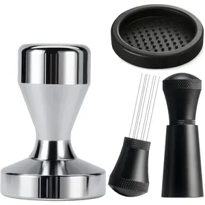 Espresso Accessories Kit WDT Tool: 51mm Espresso Tamper Set Espresso Tools Barista Tools Espresso Kit Including WDT Tool Espresso, 51mm Tamper with Tamper Mat | Espresso Bar Accessories Coffee Tools