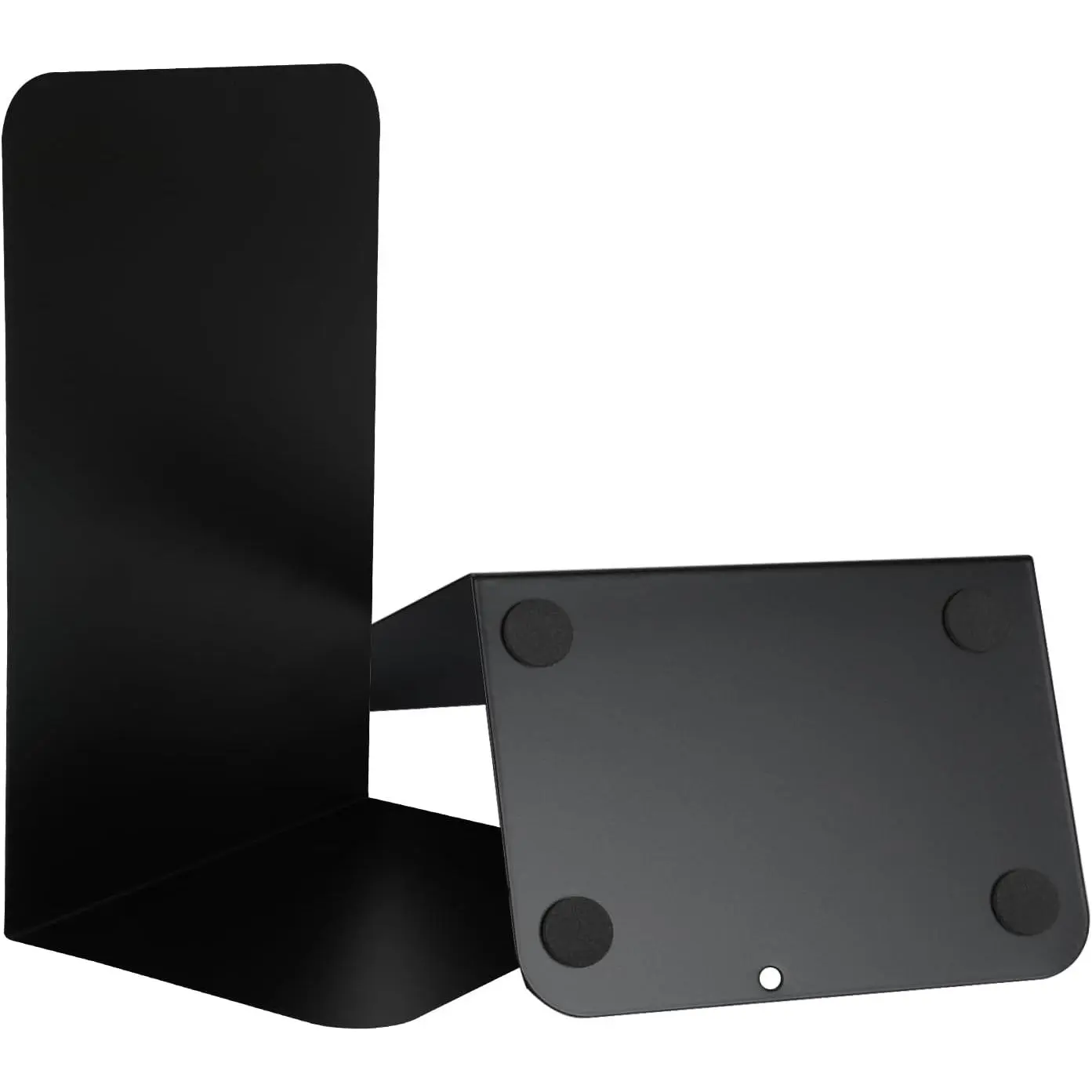 2pcsMetal Book Ends Book Ends Decorative Bookends Book Ends for Shelves Book Holder (Black)