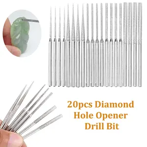20 Pcs Diamond Mounted Bead Reamer,5 Different Shapes Diamond Drill Bit,1/8 Inch Shank Diamond Grinding Tool for Dremel Rotary Tool,Christmas Gifts,Tools & Hardware