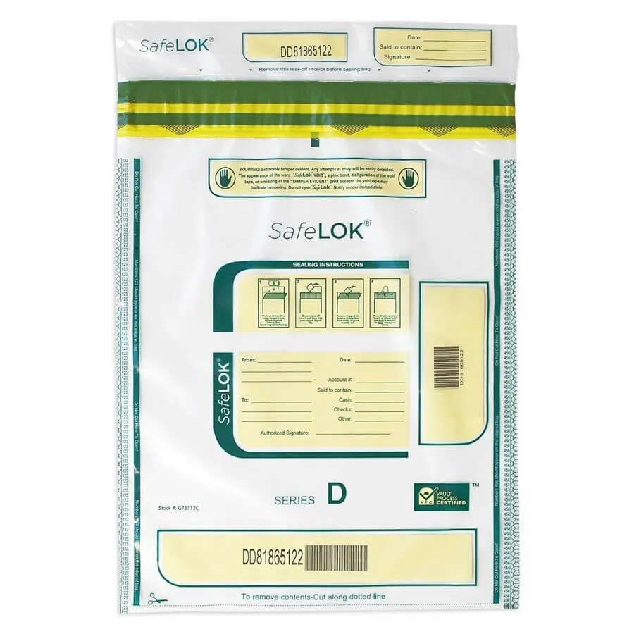 Controltek CNK585093 12 x 16 in. TMP-EVD Deposit Bag, Clear - Pack of 100