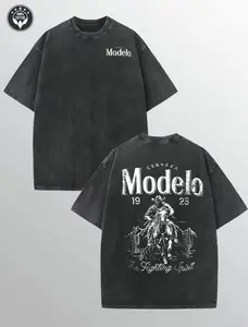 Modelo Men's Washed Cotton T-shirt, 100% Cotton Casual Sports Style Tee, Trendy Fashion Streetwear Top, Comfortable Travel & Sports Wear, Classic Round Neck Short Sleeve Shirt, Soft Breathable Fabric, Everyday Casual Outfit