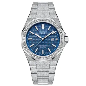 LOEGSINS Men's Fully Automatic Mechanical Watch Round Dial Luminous Waterproof Analog Fashion Business Men's Watch Gift to Boyfriend Warranty 2 Years