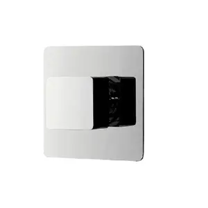 DAX Square Concealed Valve Thermostatic Mixer. Brushed Nickel Finish (DAX-1050-SQ-BN)
