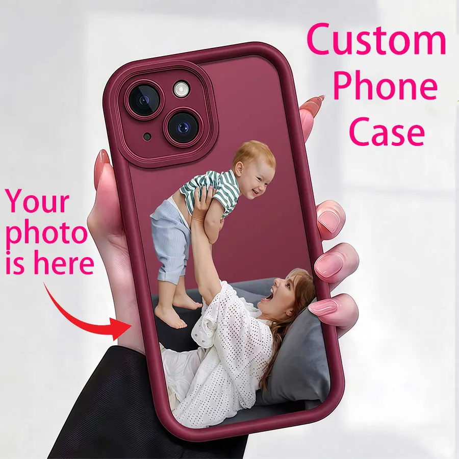Custom Family Photo Phone Case, Personalized Upload Your Own Family Picture Shockproof Protective Phone Case with Lens Guard, for Phone 18 Pro Max,17,16,15,14 Plus,13,12 & Galaxy S26 Ultra,S25,S24,S23 Plus