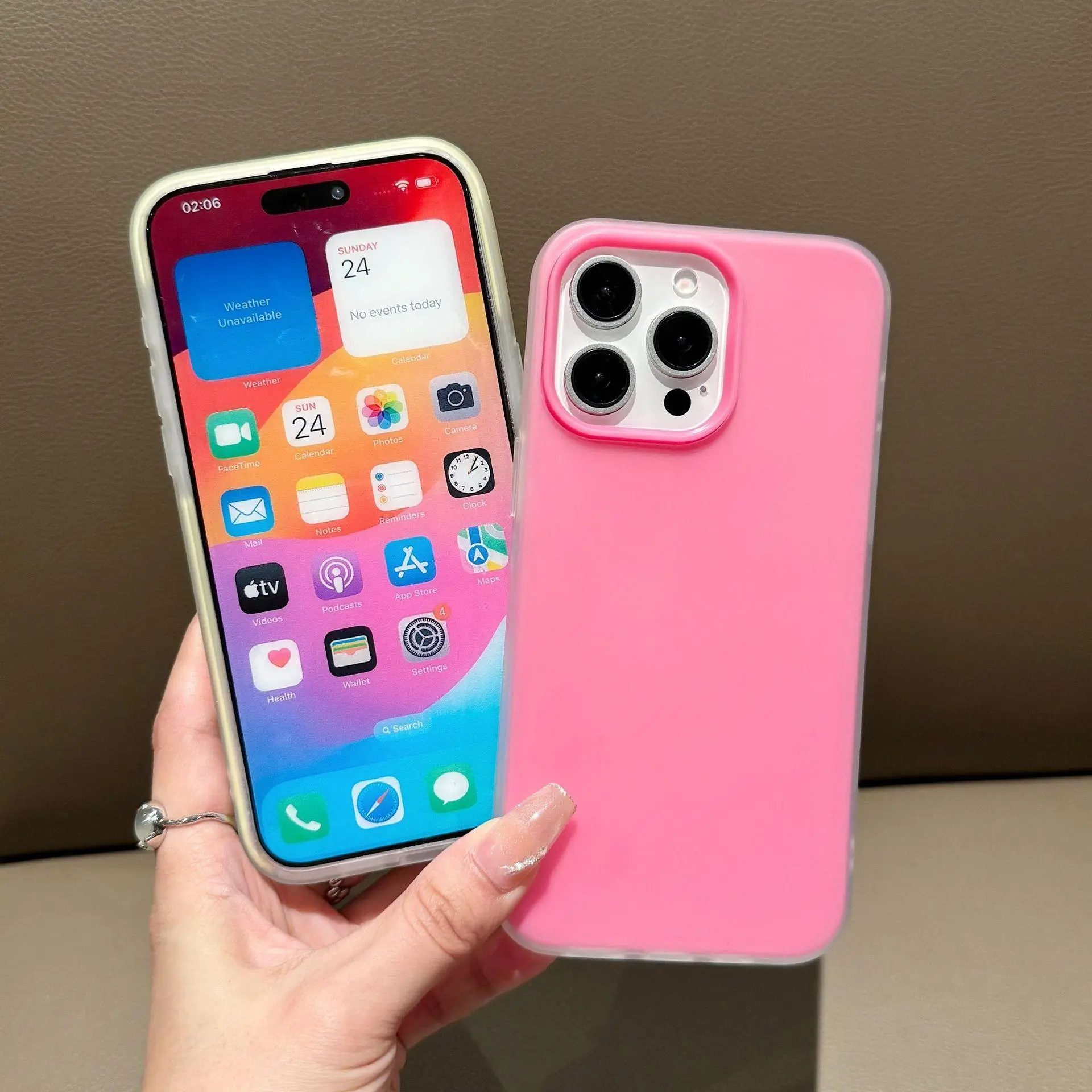 (Case & Nova.) Solid Macaron Color Soft Silicone Cellphone Case, Contrast Lens Frame Shockproof Cover for iPhone 17 Pro Max, 16, 15, 14 Pro, 13, 12 - Drop Protection Mobile Phone Accessory, Devices, Accessories, Blue ver.2