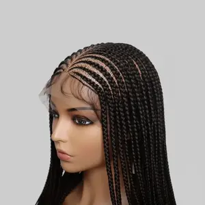 Handmade Ghana Cornrow Braided Wig: Full Lace, Baby Hair, Lemonade Braids