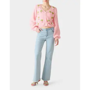 Betsey Johnson CHERRY CARDIGAN PINK