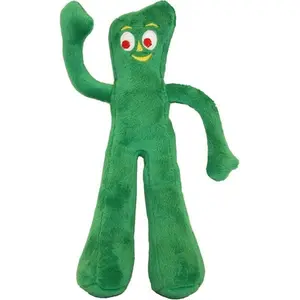 Gumby Dog Plush Toy - Squeaky Toy for All Dogs - Extra Soft Plush with Flexible Legs & Arms - Cute Pet Toy in Green