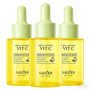【BUY 1 GET 2 FREE】Green Tangerine Vitamin C Face Serum, 5 in 1 Active VC+, Skincare for Glowing, Moisturizing, Pore Care - Hydration & Nourishing Facial Essence