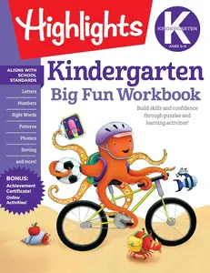 Kindergarten Big Fun Workbook: 256-Page Kindergarten Activity Book Full of Kindergarten Math, Reading, Writing Practice, Phonics, Puzzles and More (Highlights Big Fun Activity Workbooks)