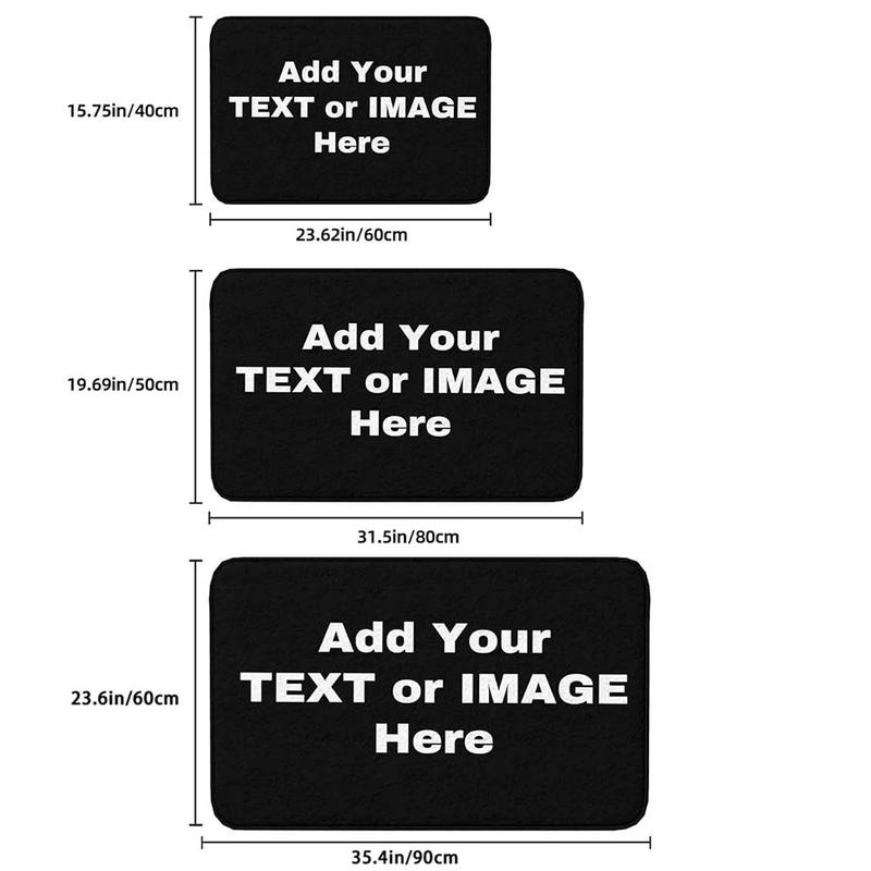 PERSONALIZED Doormat - 3 Size Avaliable - Custom Front Door Welcome Doormat - Support Pictures or Text - Gift Idea for Housewarming New Year Thanksgiving Day - 40cm*60cm