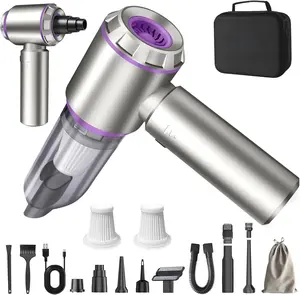 80,000RPM Cordless  Vacuum & Air Duster 4-in-1 High Power 20000PA Handheld Blower/Pump with Brushless , 35mins Runtime, 3 Speed for Home/Camping/ (Purple)