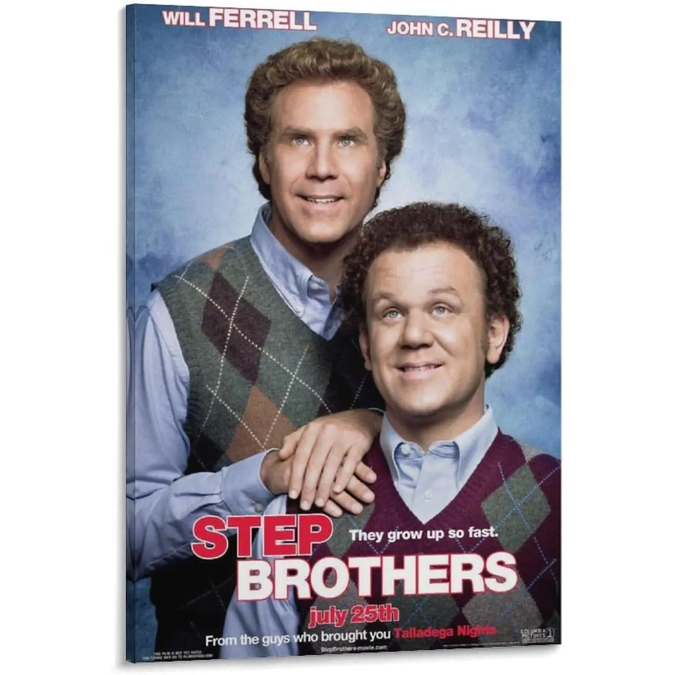 Wall Posters Step Brothers Movie Poster Decorative Painting Canvas Wall Art Living Room Posters Bedroom Painting (24x36inch(60x90cm), Framed)