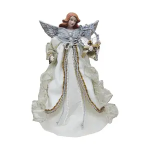 Santa's Workshop 16" Silver Elegance Angel Tree Topper