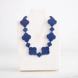 Navy Clover Cooling Necklace-New
