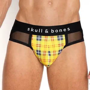 Yellow Tartan Sheer Mesh Y-Jock