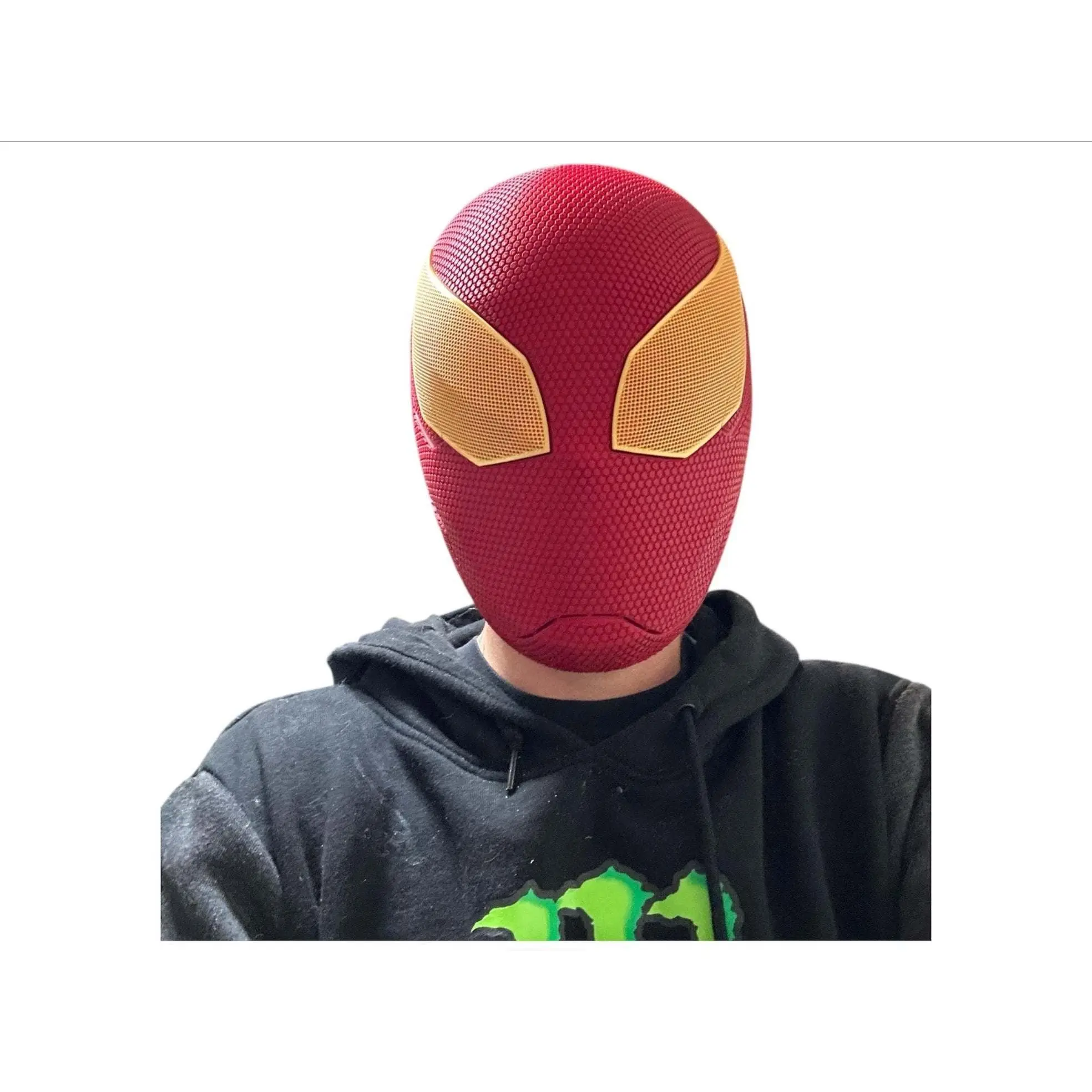 Iron spider mask helmet fits heads up to 24"