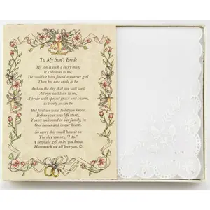 Personalized From the Groom's Mother to the Bride Wedding Handkerchief