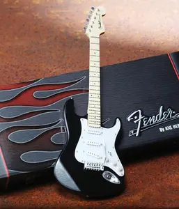 Axe Heaven - Fender Strat Classic Black Finish Miniature Guitar Replica  [Collectible Figurine/Statue/Bust] Collectible