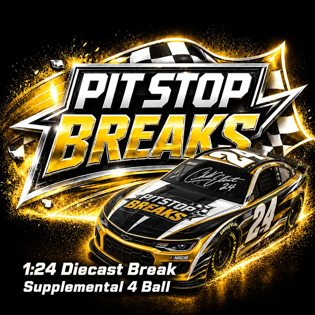 Suppy 4 Ball 1:24 NASCAR Autographed DieC Break Memorabilia
