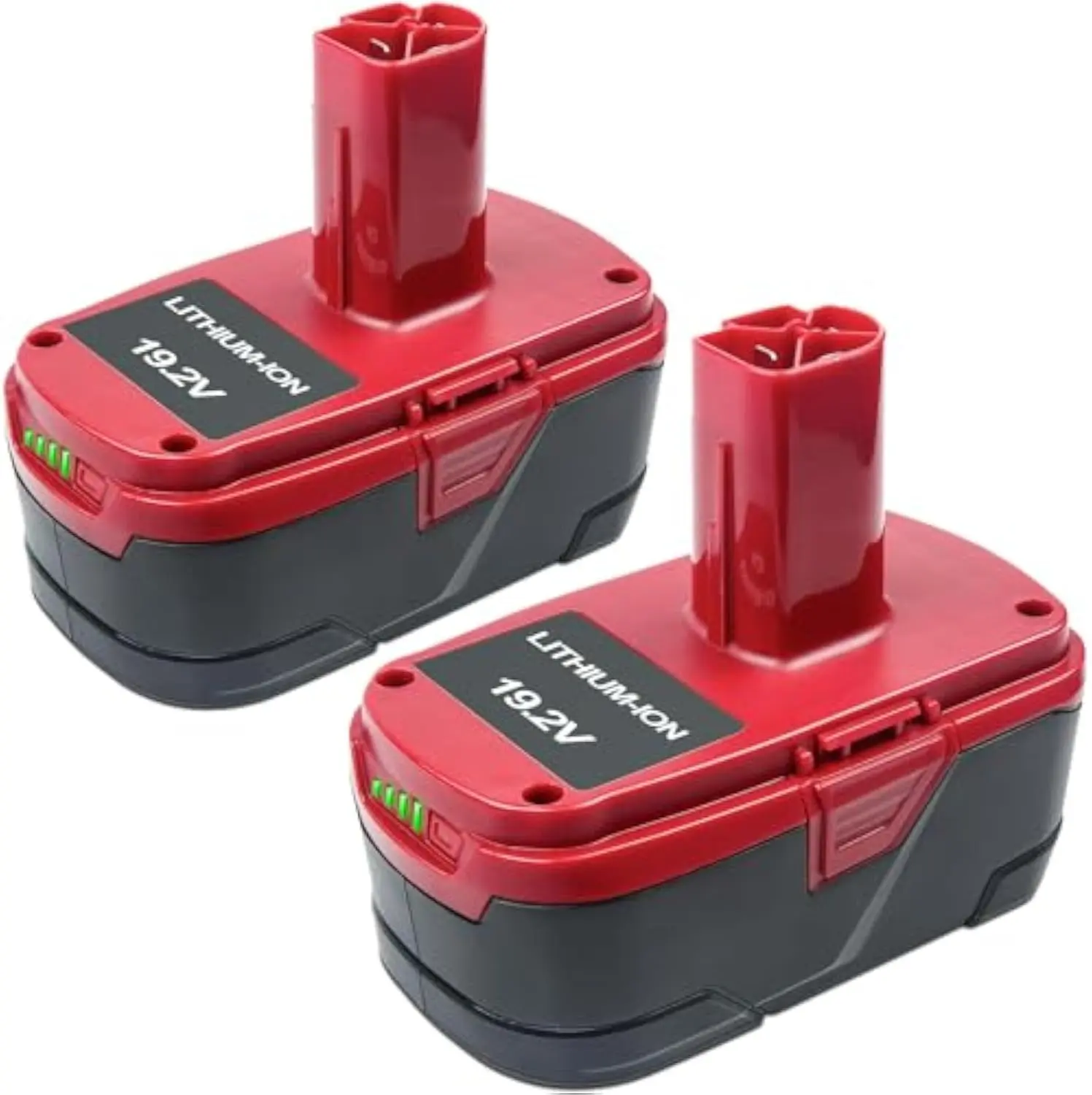 Craftsman 19.2V High-Capacity Lithium-Ion C3 Series Batteries (2-Pack, 6500mAh, 124.8Wh) with ABS+PC Cells, Overcharge Safe, No Memory Effect, Compatible with 11375,11376,130279005,1323903,130211004,130279003,130279017 Power Tools