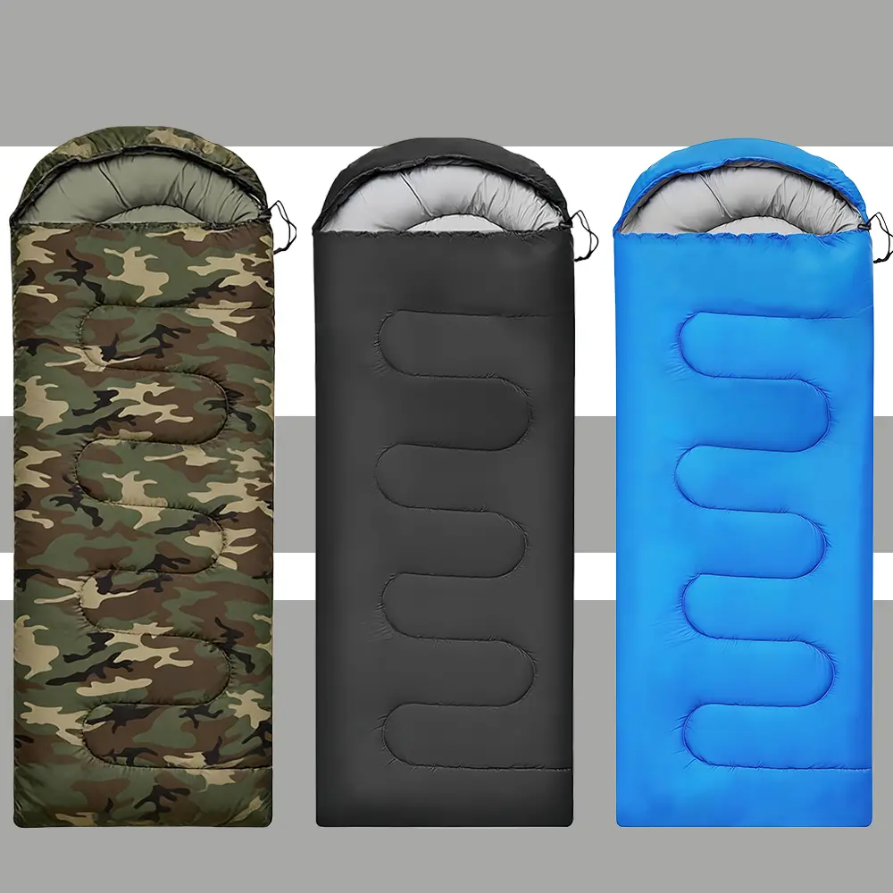 Thick Durable Camping Sleeping Bag - Waterproof Windproof Outer Shell, Soft Warm Heat-Locking Lining, Stain Resistant, Ideal for Camping & Hiking