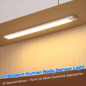 Ultra-Thin Smart Motion Sensor Strip Light, Rechargeable Self-Adhesive Cabinet and Wardrobe Night Light, Long Stick-On LED Tape for Home Décor Lighting