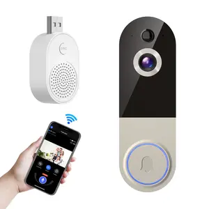 Wireless Smart Doorbell Camera, Smart Video Doorbell, Free Chime, AI Human Detection, Instant Alert, Live Image, Two-Way Audio, 2.4G WiFi, Night Vision, Wire-Free, Cloud Storage, Battery Powered
