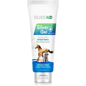 Hot Spot Treatment Gel for Horses, Colloidal Silver Wound Care for Cuts Bites Rashes Skin Irritations & Ulcers, 4oz Wound Care Solution Vet Recommended Made in USA