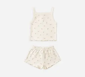 Quincy Mae Pointelle Tank with Shortie Set Petit Fleur