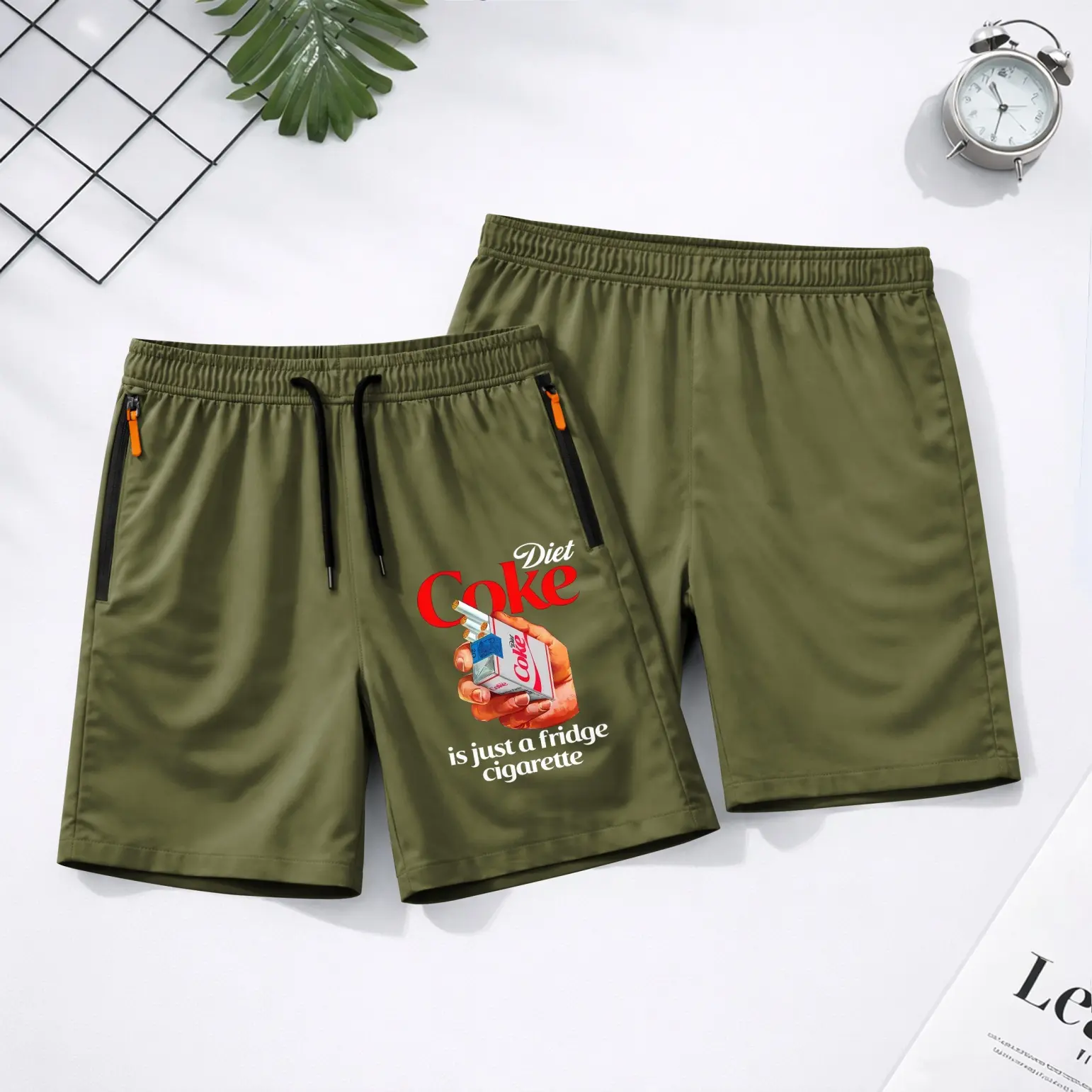 Men's Workout Shorts with Zipper Pockets – Lightweight Quick Dry Athletic Shorts, Elastic Waist Drawstring, Running, Gym, Fitness, Basketball, Outdoor Activewear Shorts