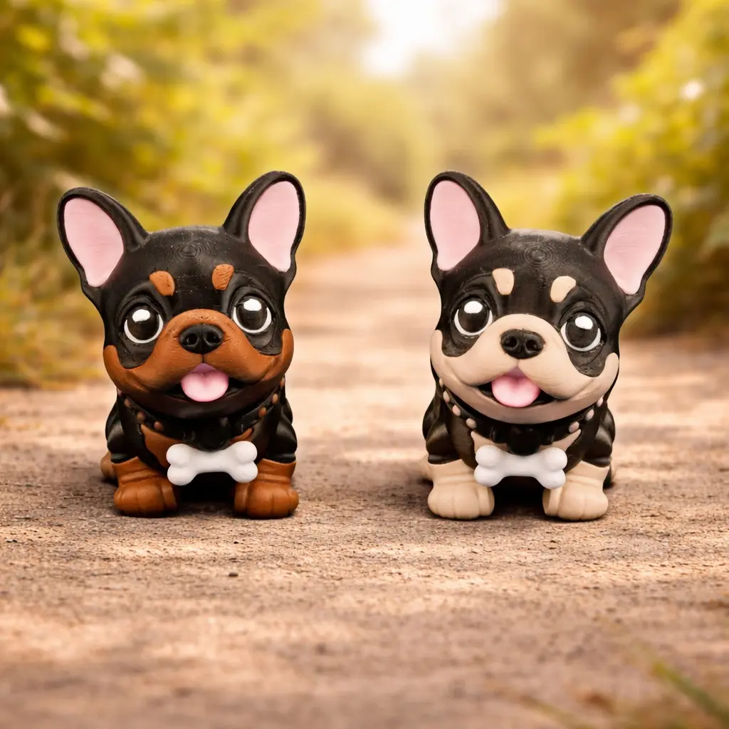 French Bulldog Figure – Poseable Desk Decor – Multiple Color Options!